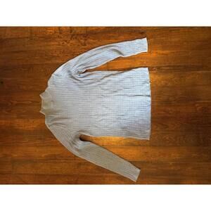 Kim Rogers Women's Light Blue Ribbed Turtleneck Sweater, Medium